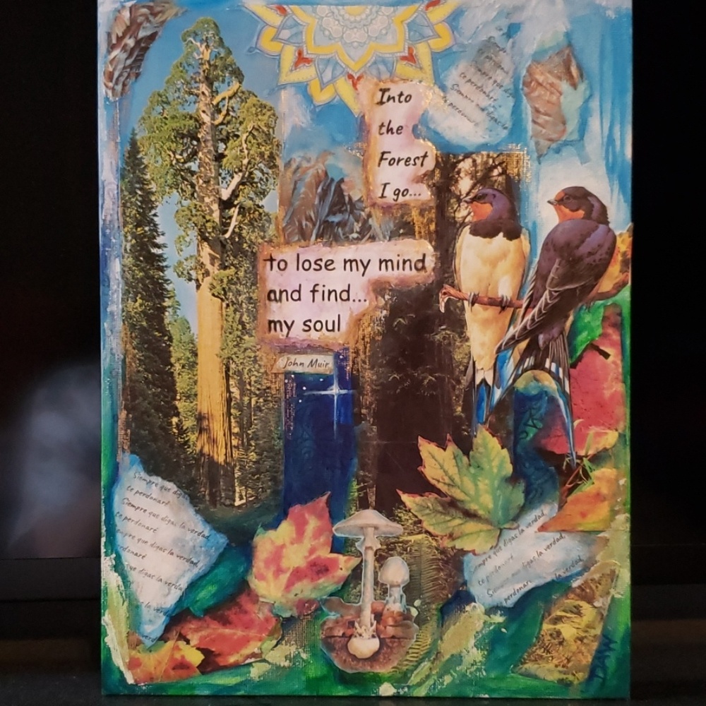 Multi Media Original Art- Into the Forest...